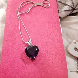 Purple heart necklace